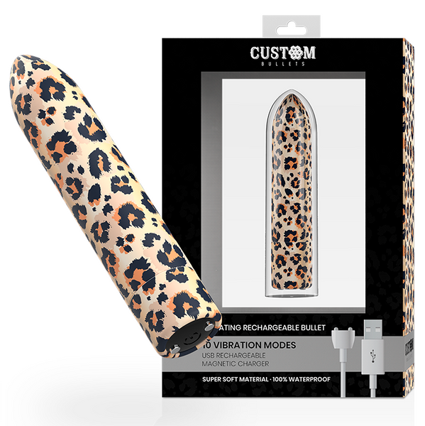 CUSTOM BULLETS - BALA RECARGABLE LEOPARD 10 INTENSIDADES